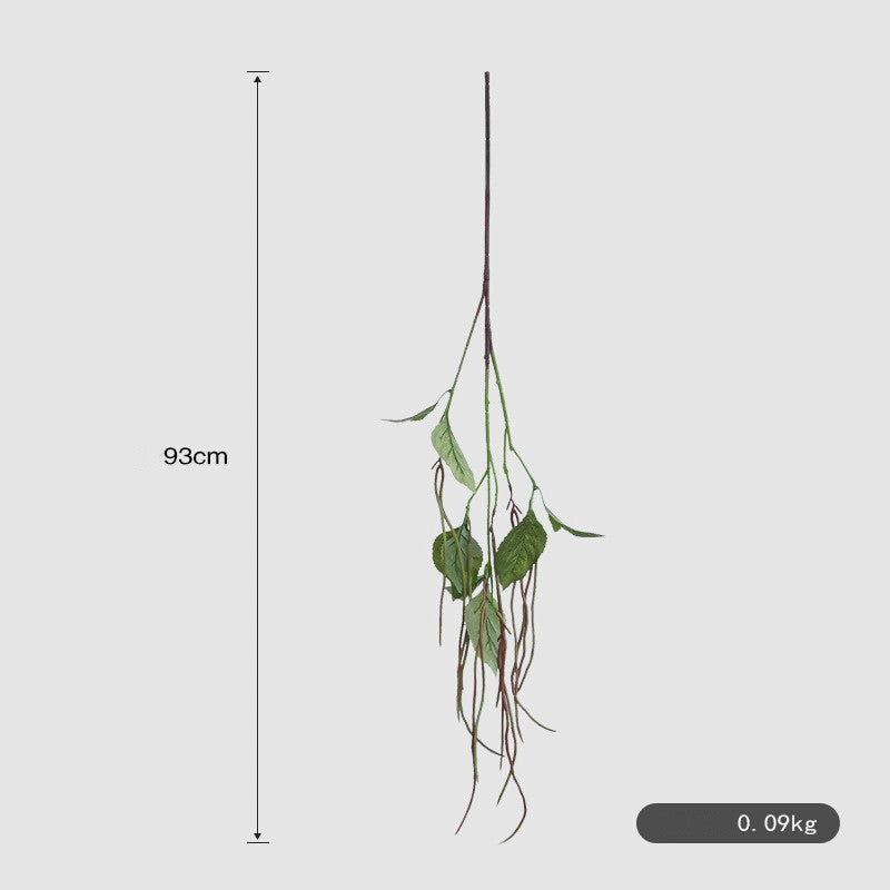 Artificial Green Bean Vine Stem, 37" Long Faux Foliage for Home Decor, Weddings & Events, Set of 15 Realistic Leaves