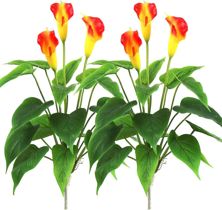 Bulk 2pcs 17 inches Tall Calla Lily Bush Plants for Indoor Outdoor Decoration Wholesale