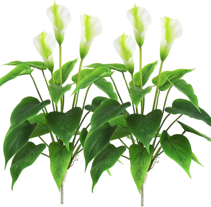 Bulk 2pcs 17 inches Tall Calla Lily Bush Plants for Indoor Outdoor Decoration Wholesale