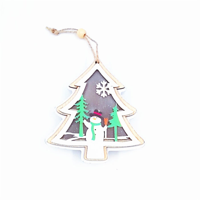 Bulk Xmas Tree Hanging Ornaments with Christmas Tree  Five-pointed Star Bells Gift Box Craft Decorations Wholesale
