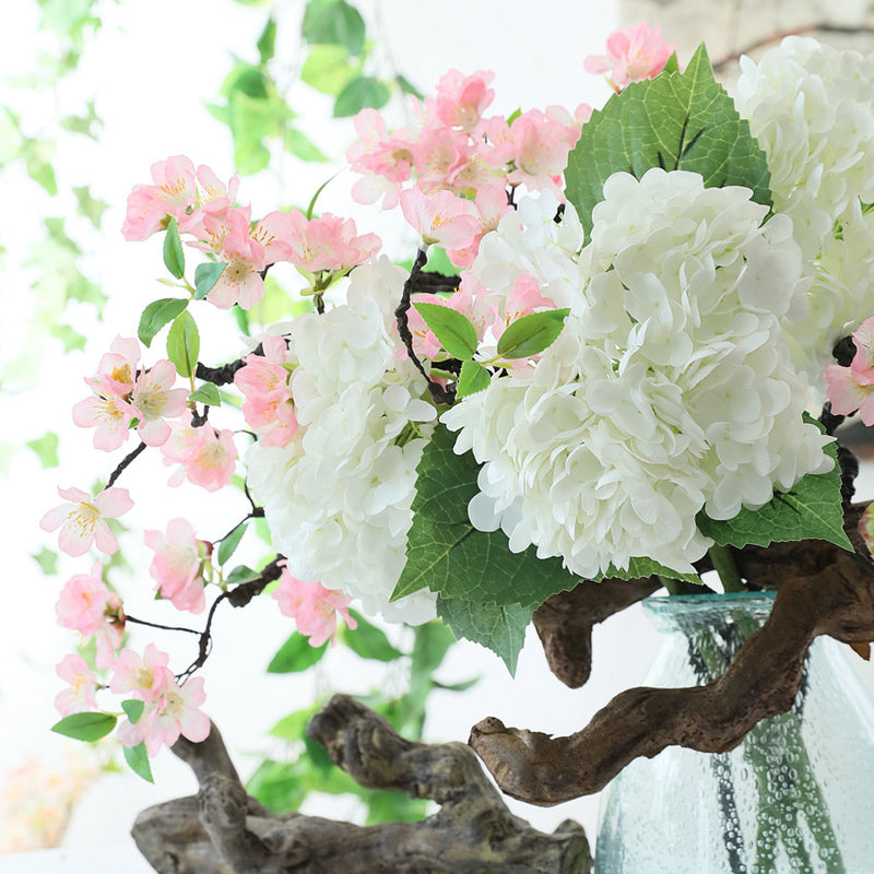 Tiges d'hortensia au toucher réaliste de 19 po en vrac, parfaites pour les compositions florales en gros 