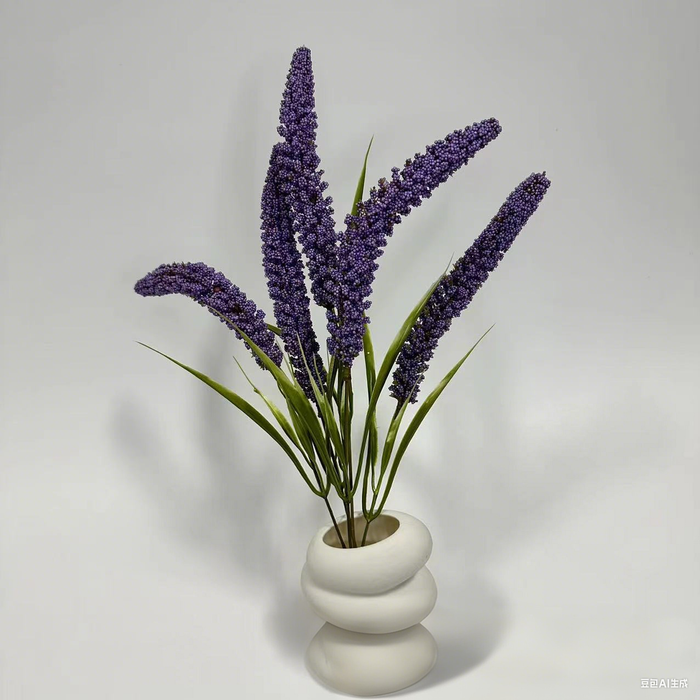 18.5-Inch Artificial Sage Flowers, Realistic Fake Sage Stems with Greenery, Faux Sage for Tall Vase Arrangements, Home Decor, Wedding Backdrops