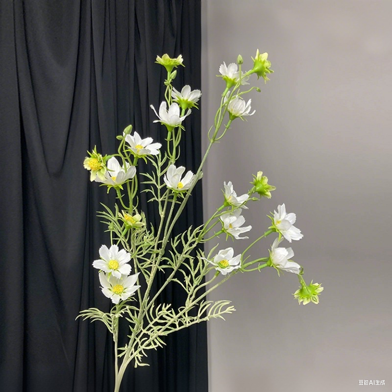 36.7" Tall Artificial Cosmos Flowers, Lifelike Fake Cosmos Blooms for Home Decor