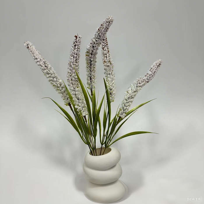 18.5-Inch Artificial Sage Flowers, Realistic Fake Sage Stems with Greenery, Faux Sage for Tall Vase Arrangements, Home Decor, Wedding Backdrops