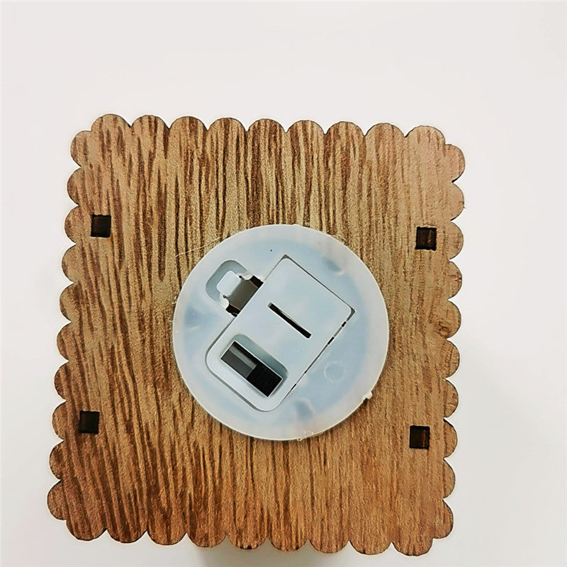 Bulk Christmas Ornaments Glowing Cabins with Hollow-Carved Santa Claus Snowman Elk Bell Xmas Scene Decorations for Tabletop Wholesale