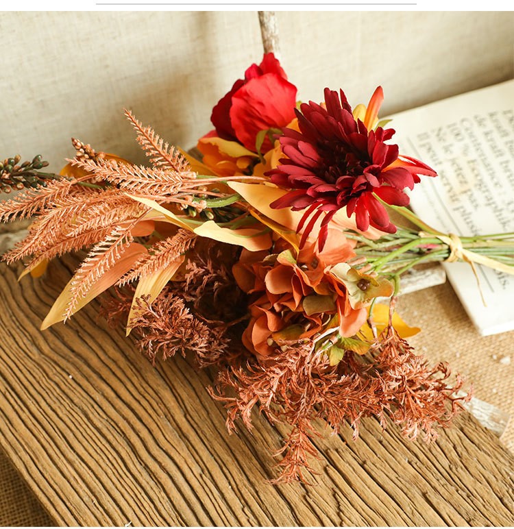 Bouquet de fleurs artificielles en vrac en liquidation, arrangements floraux en soie pour centres de table de mariage, vente en gros 