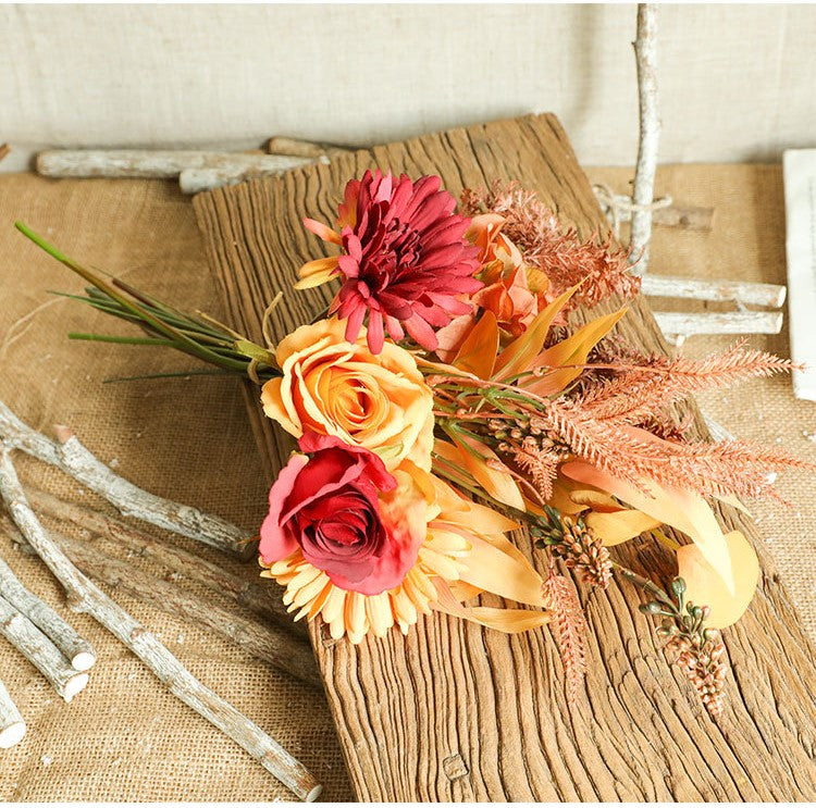 Bouquet de fleurs artificielles en vrac en liquidation, arrangements floraux en soie pour centres de table de mariage, vente en gros 