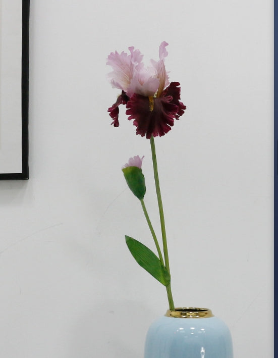 Bulk 31" Artificial Iris Flower Stem Silk Flowers Wholesale