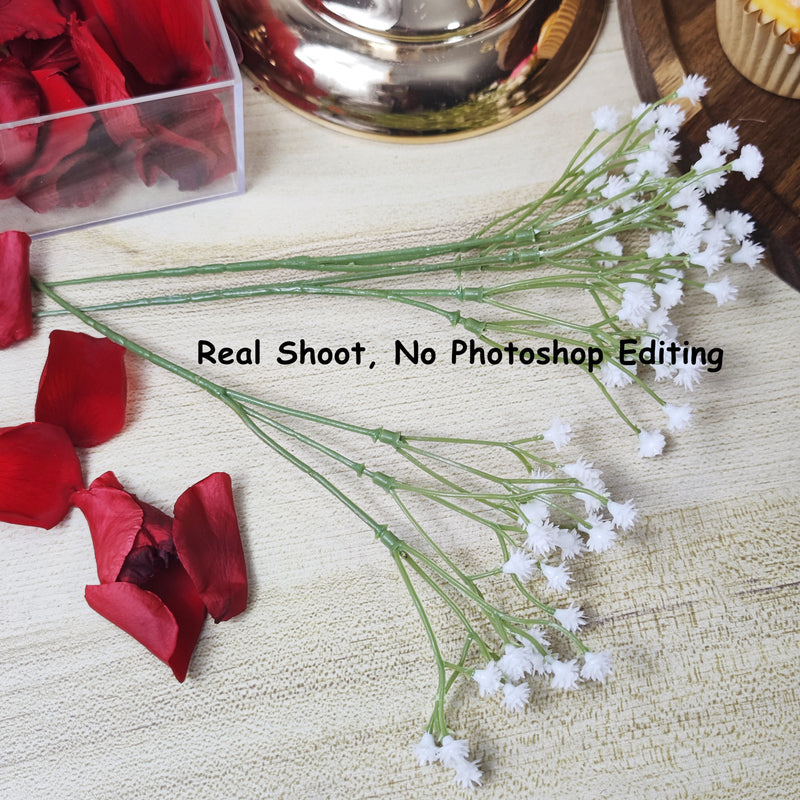 Bulk 7.8 "Gypsophila Artificial Baby's Breath White Spray Stems Bundle para DIY Boutonnieres al por mayor 