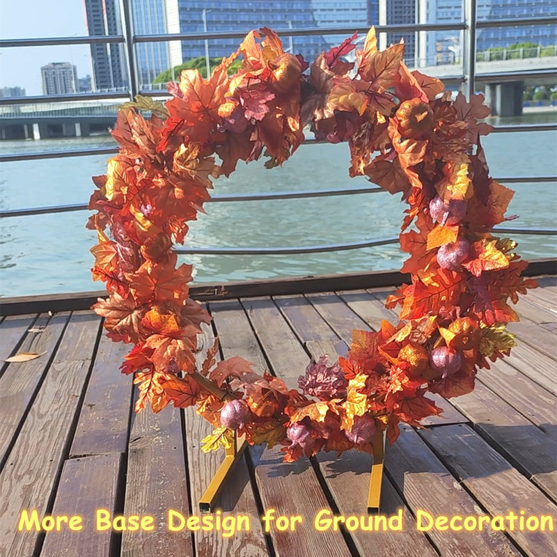 Bulk Exclusive 26" Large Fall Pumpkins Maple Wreath for Front Door Removable Wholesale