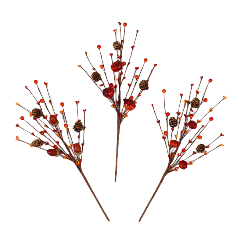 A granel, 100 Uds., 2023, Festival de la cosecha de otoño, púas artificiales de arbusto de calabaza de bellota, venta al por mayor