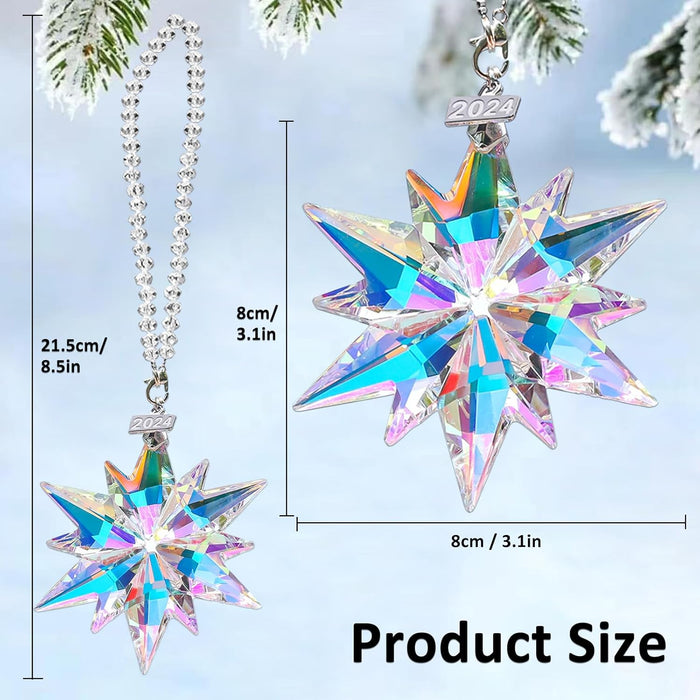 Bulk Sparkly Crystal Snowflake Star Christmas Ornaments Wholesale