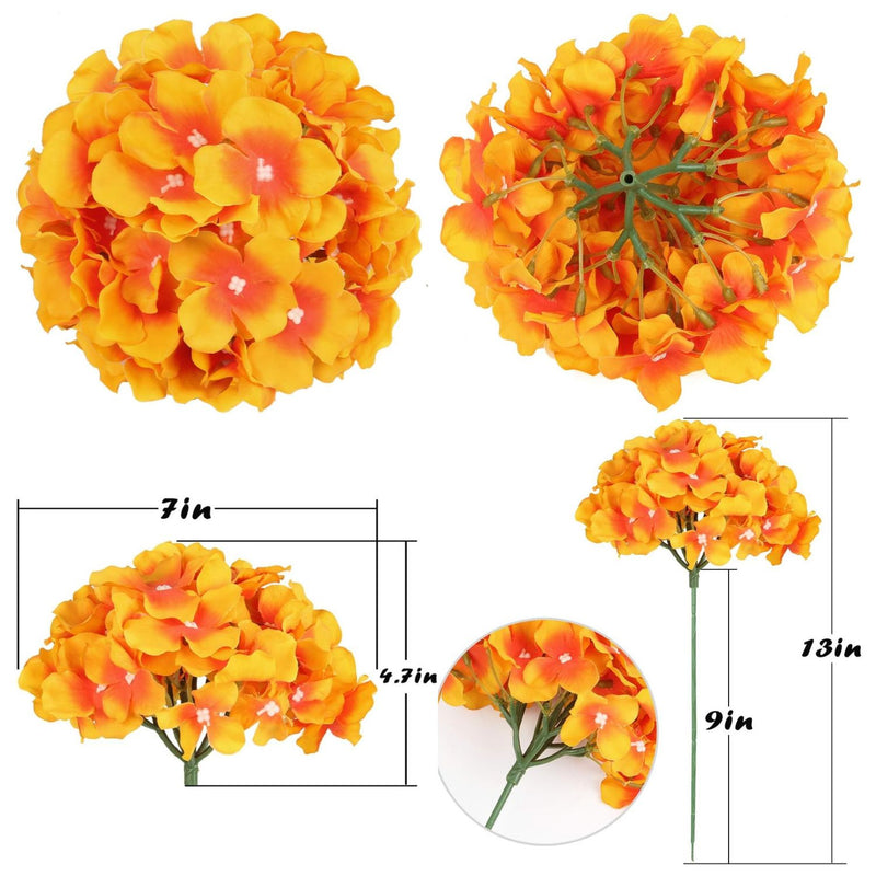 10Pcs Realistic Silk Hydrangea Heads - Beautiful Blueberry Blue Artificial Flowers for Wedding & Home Decor