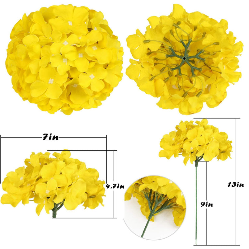 10Pcs Realistic Silk Hydrangea Heads - Beautiful Blueberry Blue Artificial Flowers for Wedding & Home Decor