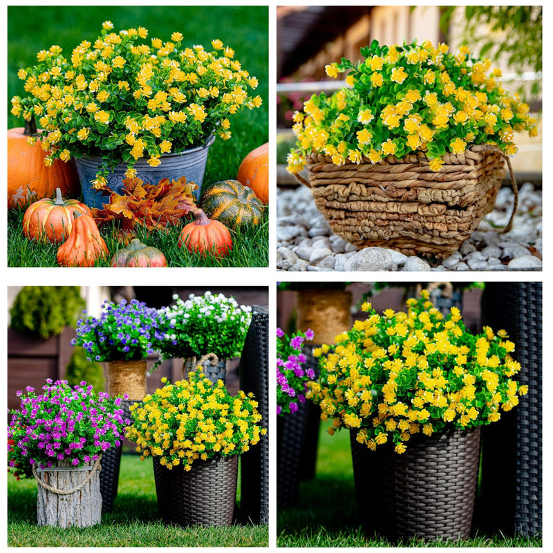 artificial indoor plants shop near me 12 PCS Realistic Artificial Flowers
