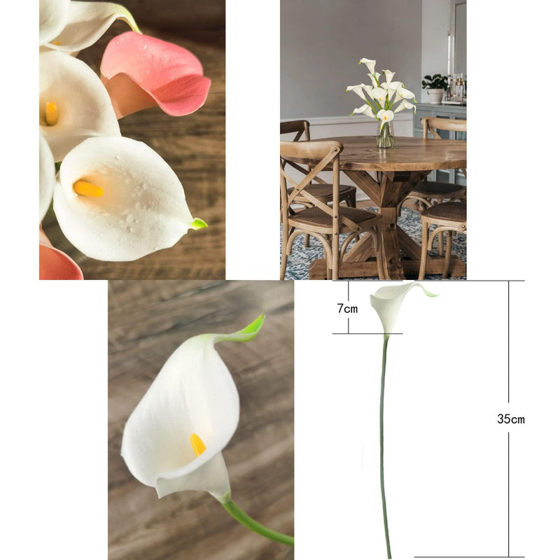 12Pcs Realistic Artificial Calla Lilies - Velvety Teal Blue Flowers for Wedding Bouquets & Home Decor