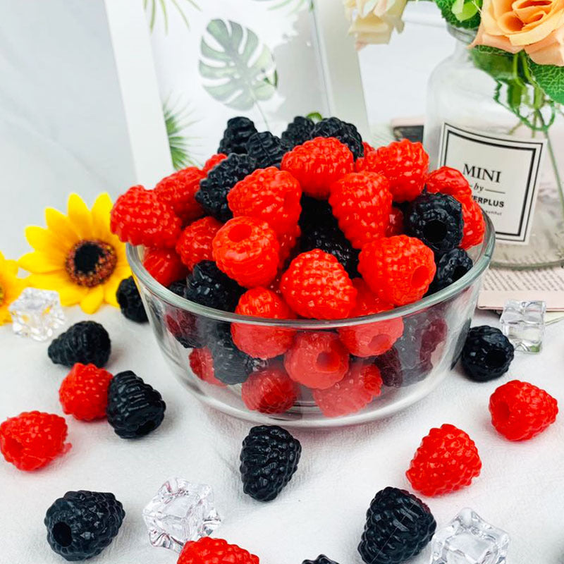 Bulk 20pcs Raspberry Fruits Artificial Blackberry Fruits Lifelike Berry Wholesale