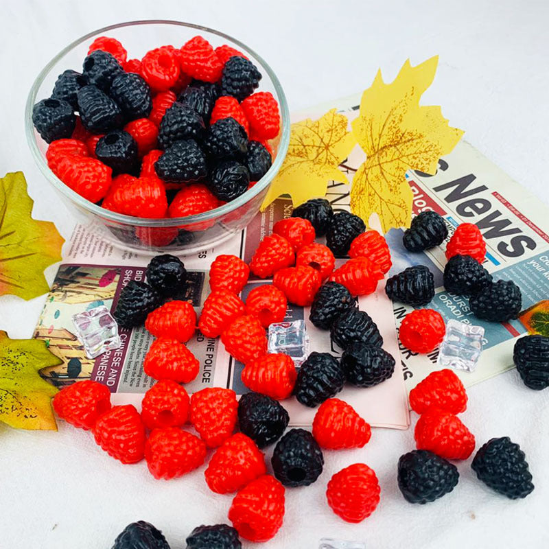 Bulk 20pcs Raspberry Fruits Artificial Blackberry Fruits Lifelike Berry Wholesale