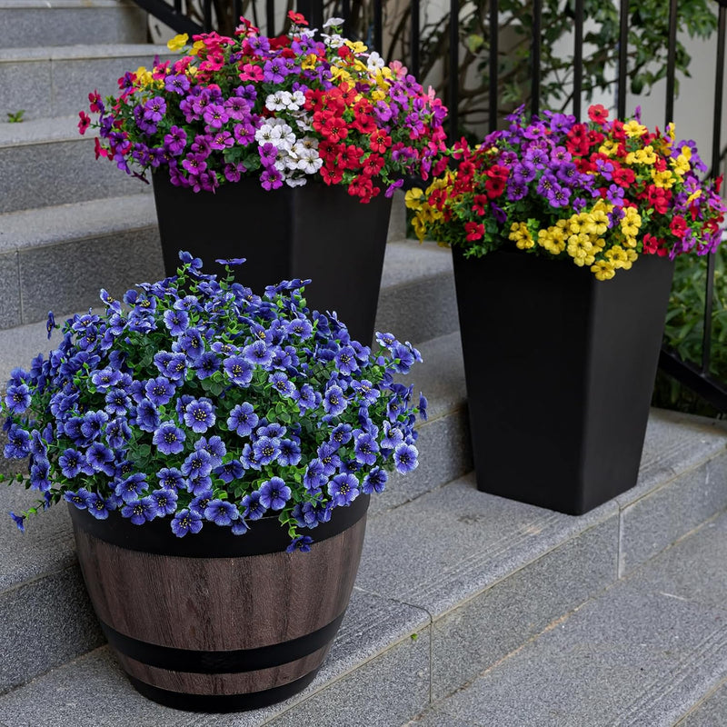 Bulk 20 Bundles Artificial Flowers for Outdoor Fake Plants Spring Fall Decorations for Home Wholesale