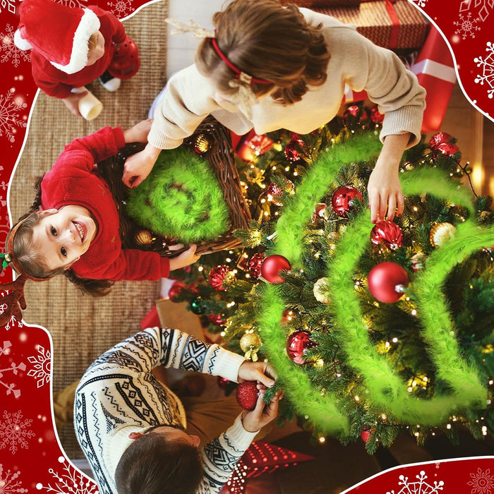 Bulk 3 Pack 20 Foot Christmas Feather Garland - Perfect for Xmas Tree, Mantel & Holiday Decor Wholesale