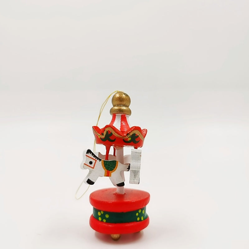 Lot de 6 ornements de carrousel en vrac avec corde pour décoration d'arbre de Noël en gros