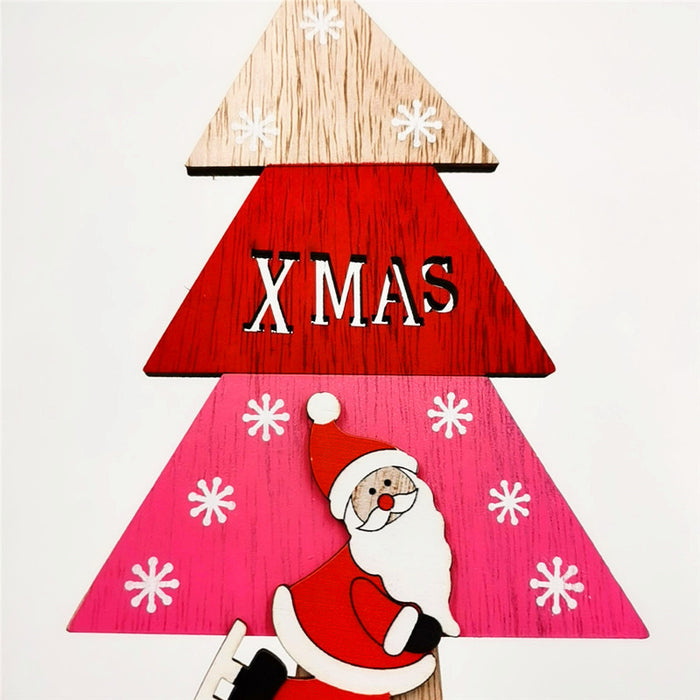 Bulk Xmas Sign Ornaments with Santa Claus Snowman Reindeer for Desks Fireplace Bookshelf Windowsill Decor Wholesale