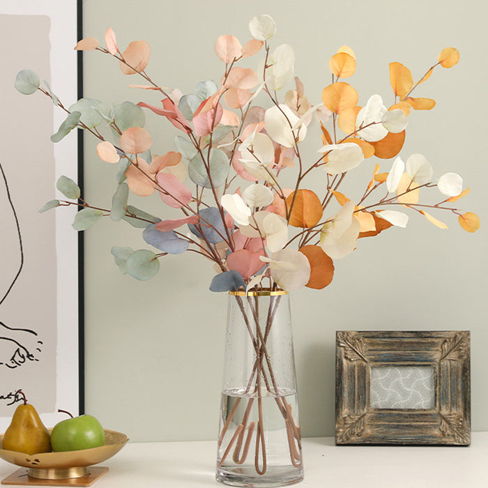 Bulk 5Pcs 10 Colors 33'' Artificial Fall Eucalyptus Stems Bouquet for Autumn Floral Arrangement Table Centerpieces Wholesale