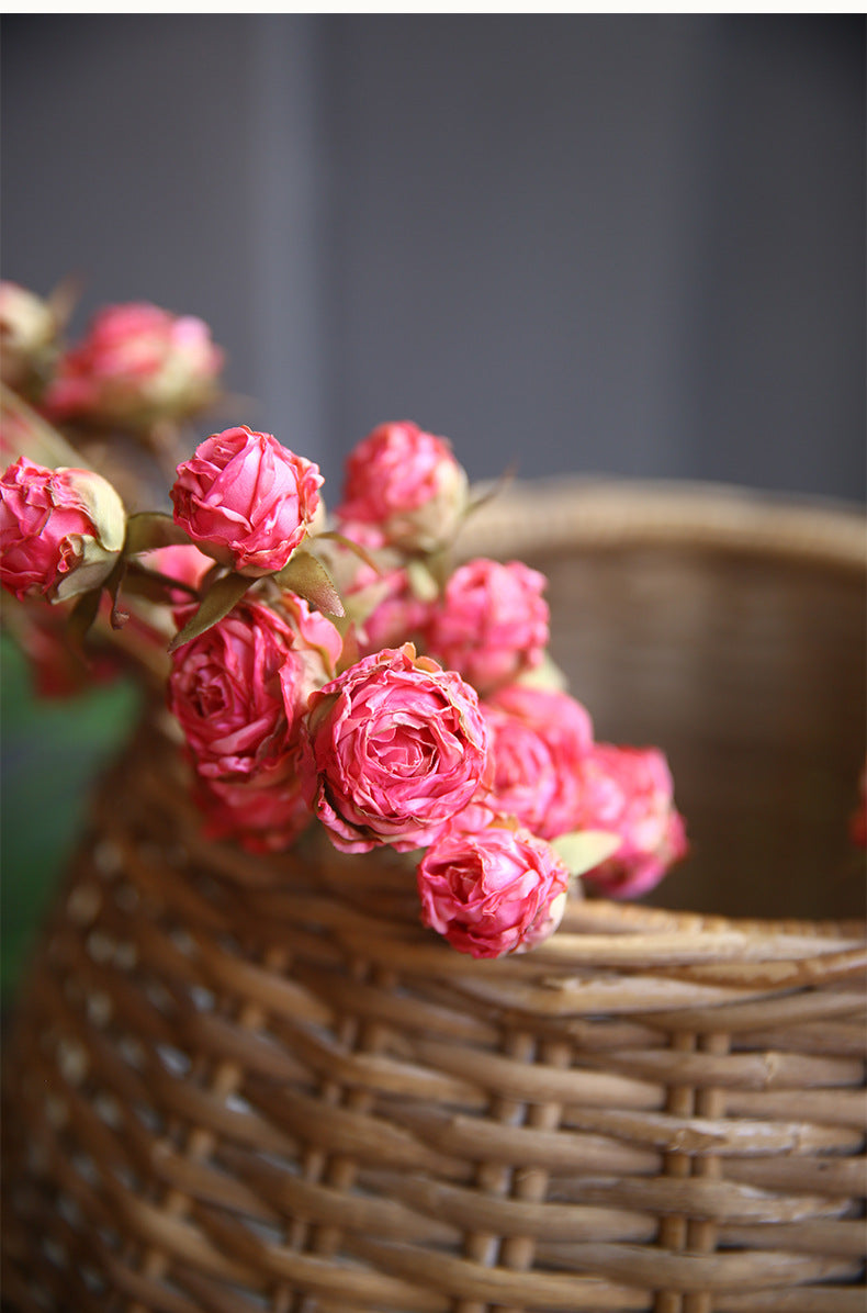 Tiges de roses brûlées en vrac de 20 pouces Fleurs en soie Arrangement artificiel d'automne Décoration en gros 