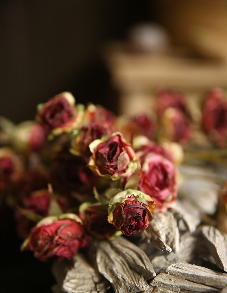 Tiges de roses brûlées en vrac de 20 pouces Fleurs en soie Arrangement artificiel d'automne Décoration en gros 