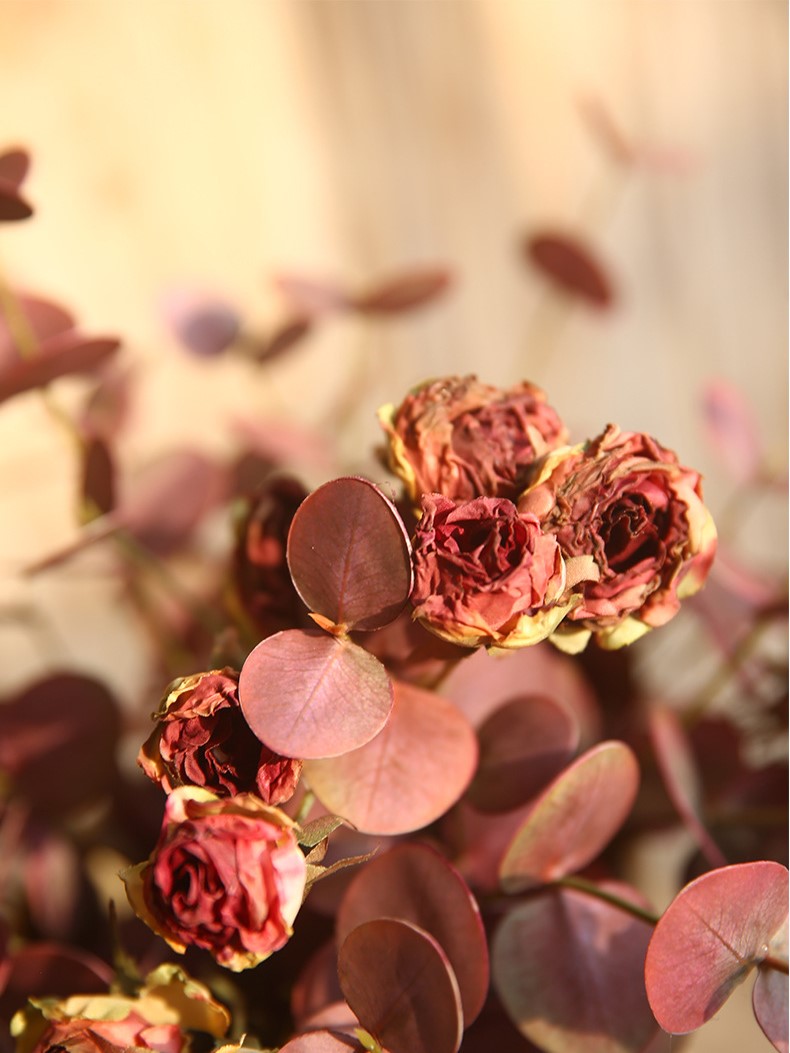 Venta al por mayor de hojas artificiales de tallos de eucalipto de 19 "a granel