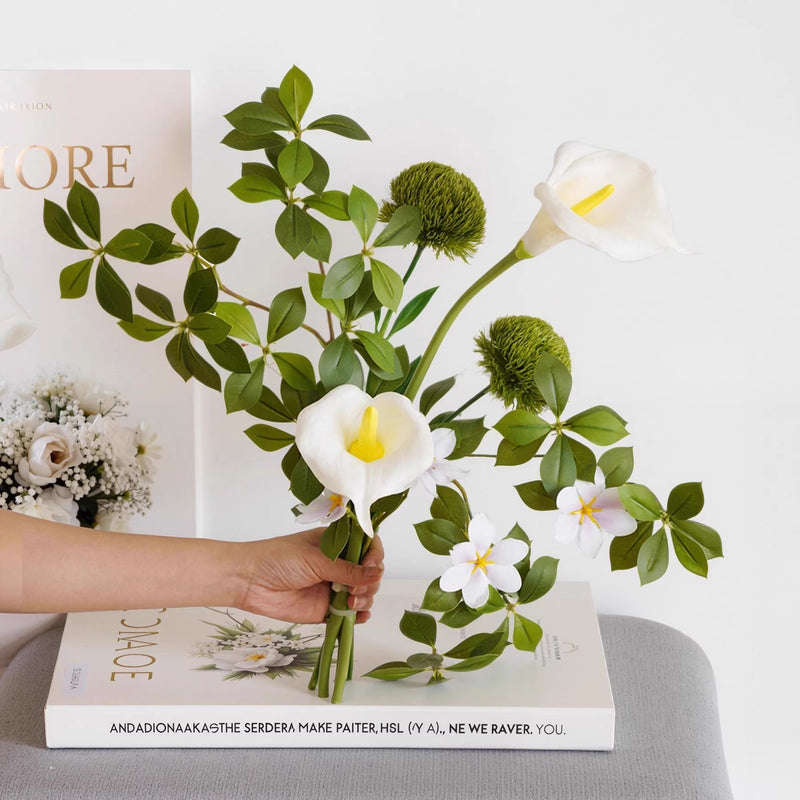 Bulk 16" Minimalist Artificial Flower Bouquet for Home Wedding Decor Wholesale