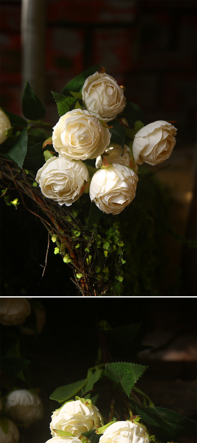 Boutons de roses en vrac de 20 pouces à longues tiges Fleurs artificielles en soie en gros 