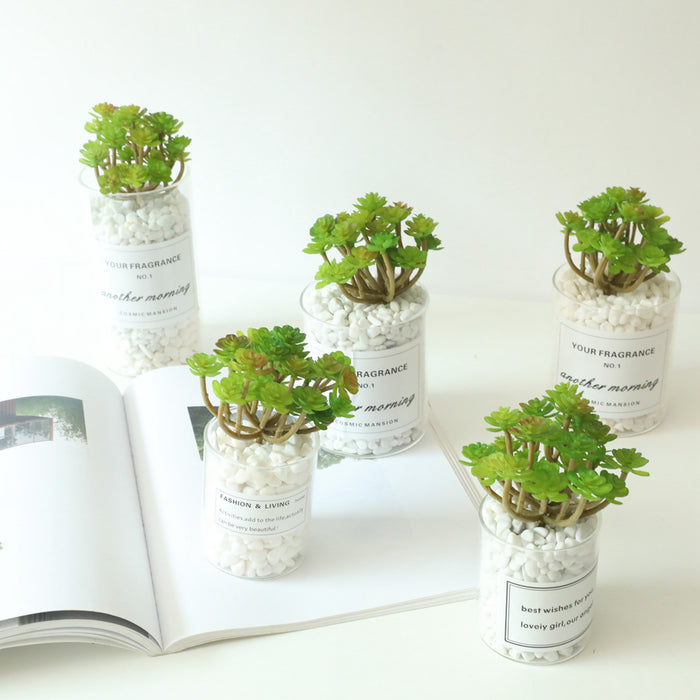 Bulk 24 Heads Artificial Succulent Plant for DIY Flower Arrangements and Home Decor Wholesale