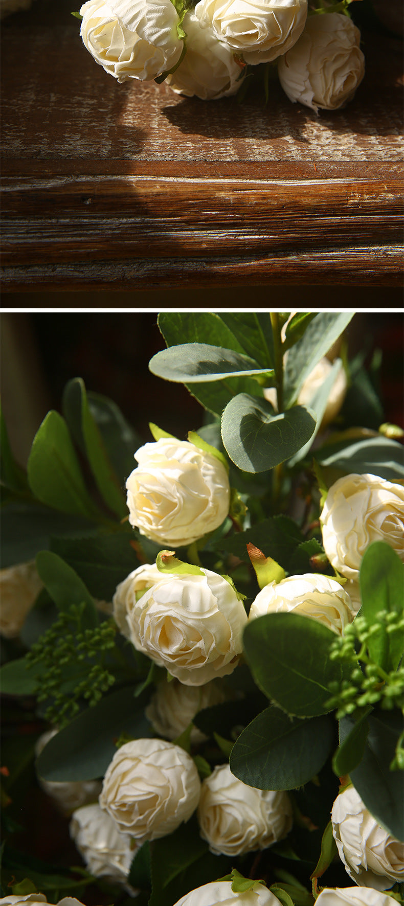 Boutons de roses en vrac de 20 pouces à longues tiges Fleurs artificielles en soie en gros 