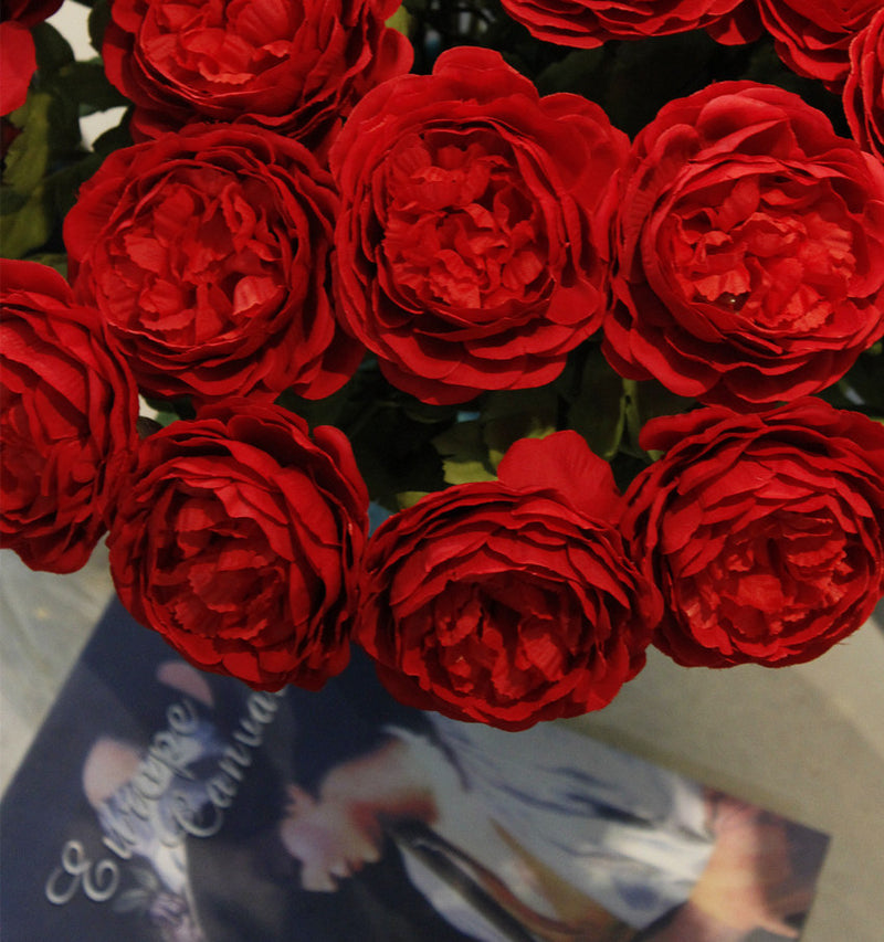 A granel, 17 ", Ranunculus Artificial, ranúnculo persa, flores, tallo, venta al por mayor