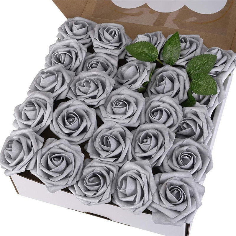 Clearance 25Pcs Artificial Rose with Stems for Wedding Decorations Bridal Shower Party Decorations Whoelsale