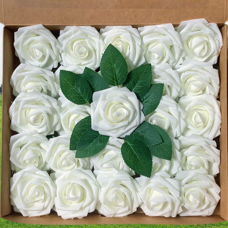 Clearance 25Pcs Artificial Rose with Stems for Wedding Decorations Bridal Shower Party Decorations Whoelsale
