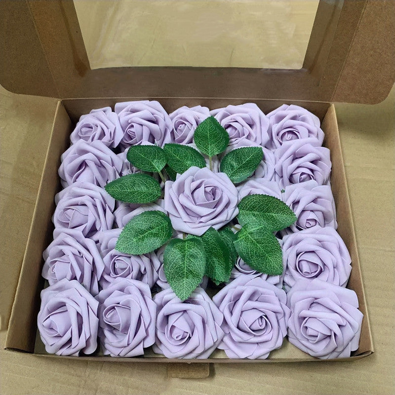 Clearance 25Pcs Artificial Rose with Stems for Wedding Decorations Bridal Shower Party Decorations Whoelsale