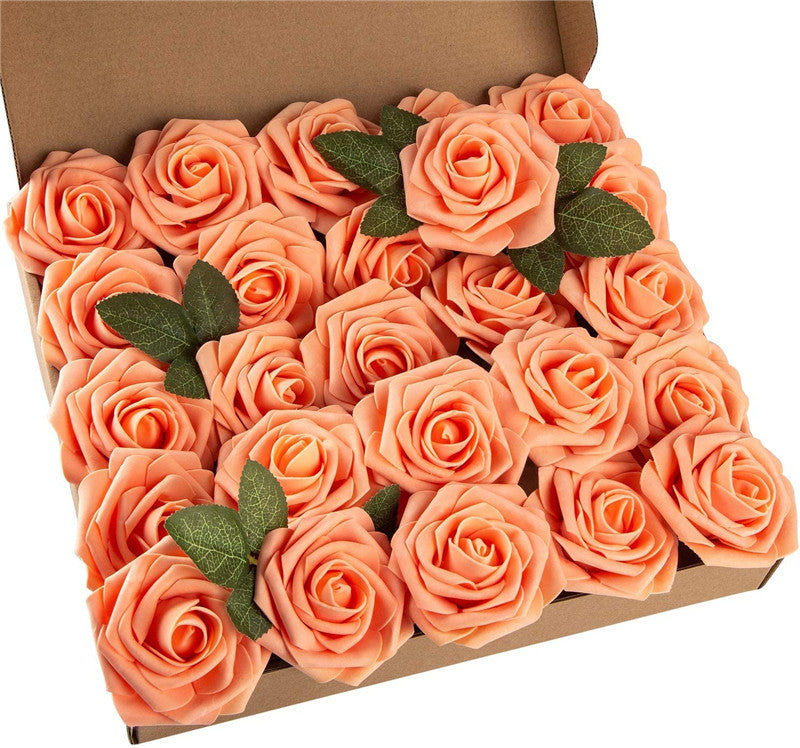 Clearance 25Pcs Artificial Rose with Stems for Wedding Decorations Bridal Shower Party Decorations Whoelsale
