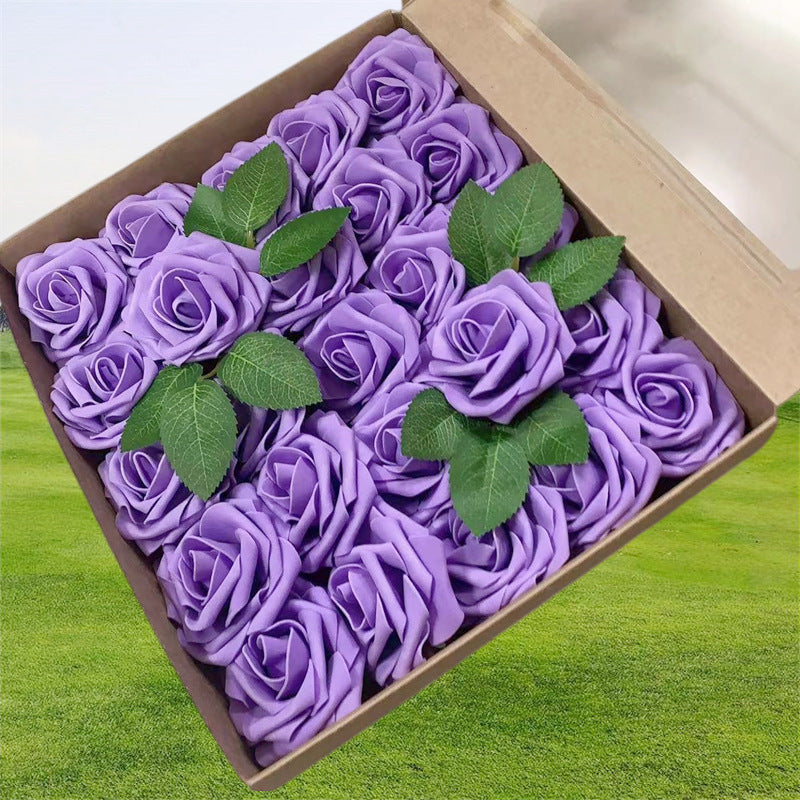 Clearance 25Pcs Artificial Rose with Stems for Wedding Decorations Bridal Shower Party Decorations Whoelsale