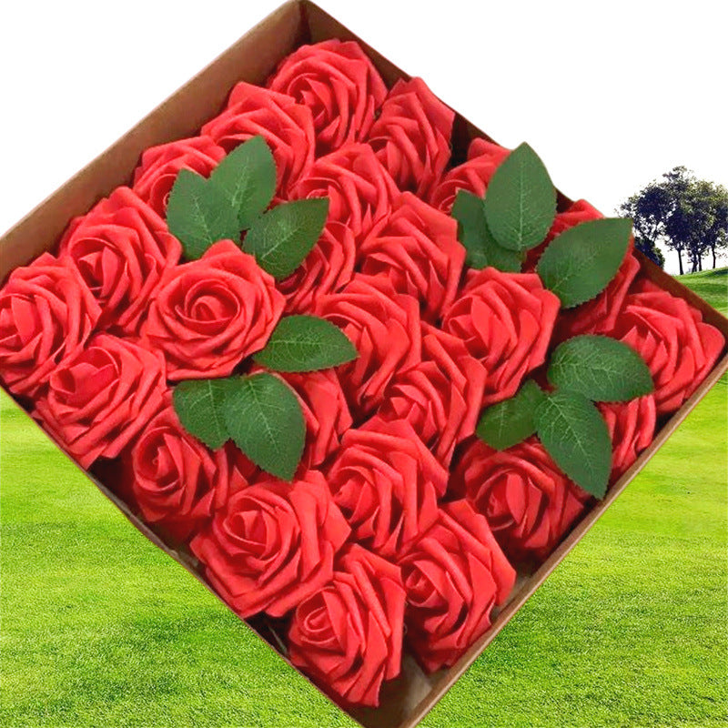 Clearance 25Pcs Artificial Rose with Stems for Wedding Decorations Bridal Shower Party Decorations Whoelsale