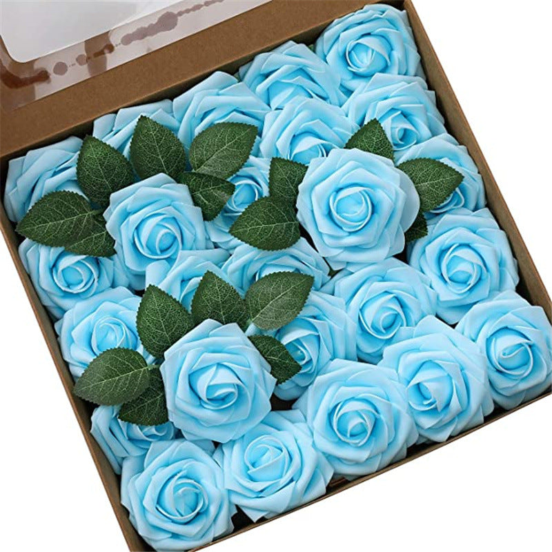 Clearance 25Pcs Artificial Rose with Stems for Wedding Decorations Bridal Shower Party Decorations Whoelsale