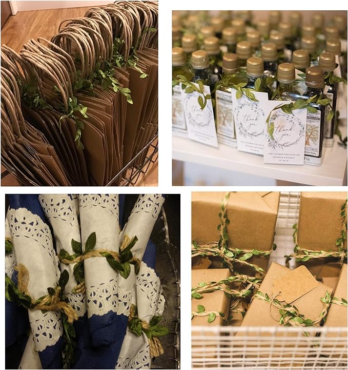 Ruban de feuilles en vrac de 265 pieds, feuilles vert olive pour bricolage, fête, mariage, vente en gros 