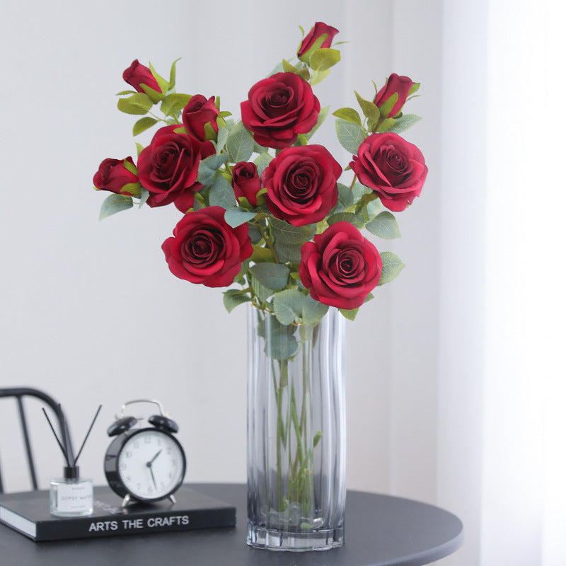 Bulk 2Pcs 26" Rose Spray Branch Stems for Wedding Bouquets Centerpieces Arrangements Wholesale