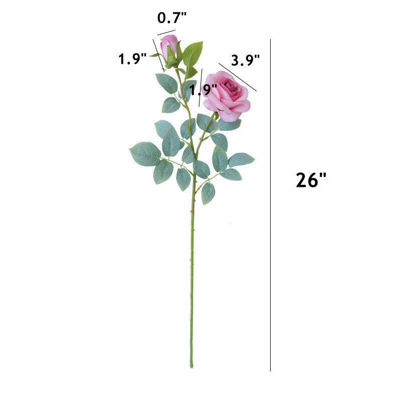 Bulk 2Pcs 26" Rose Spray Branch Stems for Wedding Bouquets Centerpieces Arrangements Wholesale