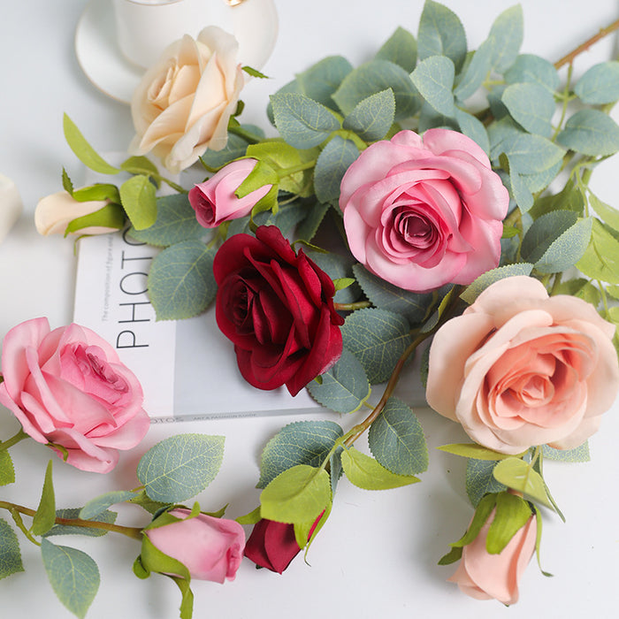 Bulk 2Pcs 26" Rose Spray Branch Stems for Wedding Bouquets Centerpieces Arrangements Wholesale