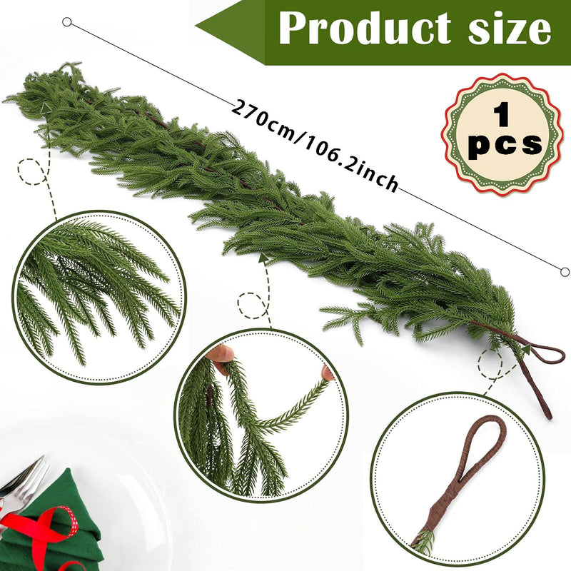 Bulk 4 Sizes Artificial Norfolk Pine Garlands Realistic Pine Garland Wholesale
