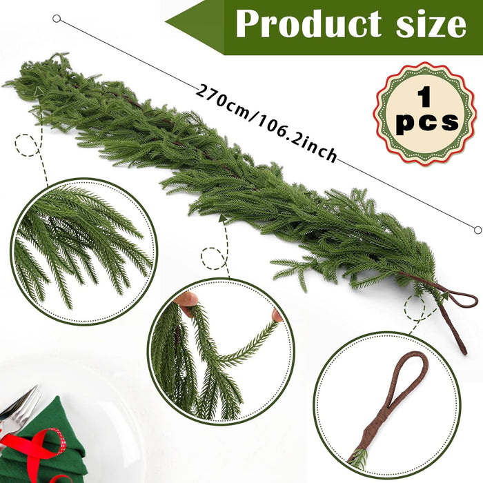 Bulk 4 Sizes Artificial Norfolk Pine Garlands Realistic Pine Garland Wholesale