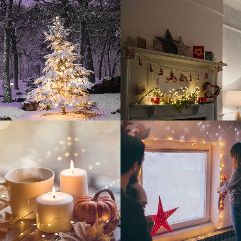 Lot de 2 guirlandes lumineuses à 100 LED de 33 pieds alimentées par USB avec télécommande pour fête de mariage, Noël, vente en gros