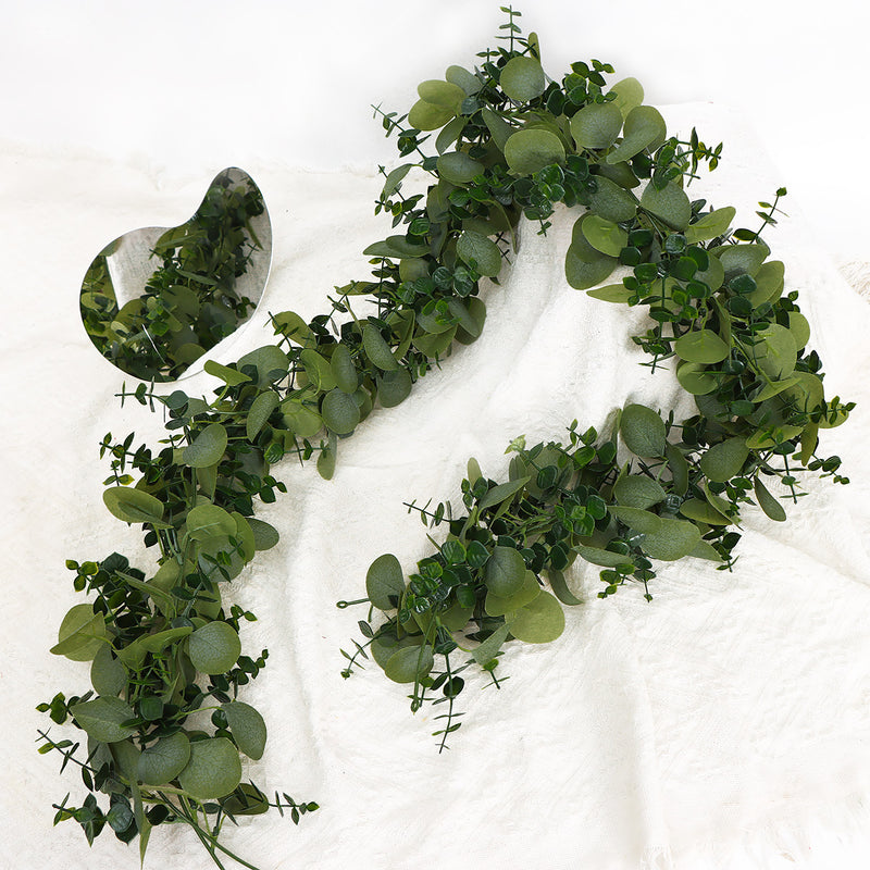 Lot de 2 guirlandes d'eucalyptus artificielles à suspendre pour table de fête, maison, vente en gros
